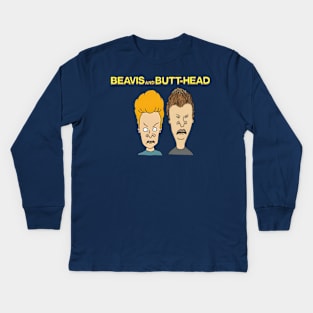 Beavis and Butt-Head, funny design Kids Long Sleeve T-Shirt